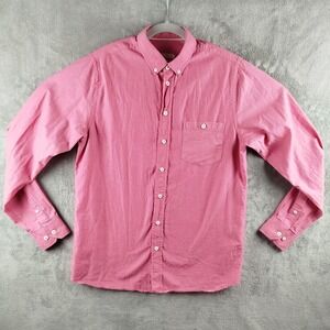 Norse Projects Button Up Shirt Pink Pocket Mens Medium Long Sleeve